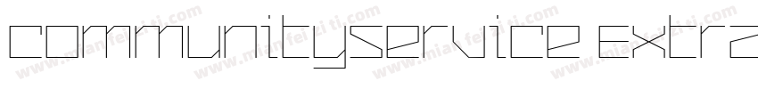 CommunityService ExtraBold字体转换